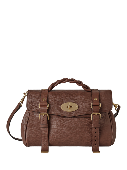 Mulberry Alexa Heavy Grain Leather Shoulder Bag, Bright Oak, Bright Oak