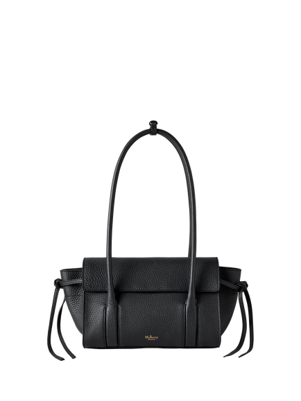 Mulberry Mini Soft Bayswater Heavy Grain Leather Shoulder Bag, Black