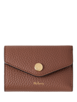 Mulberry Folded Multi-Card Heavy Grain Leather Wallet, Bright Oak