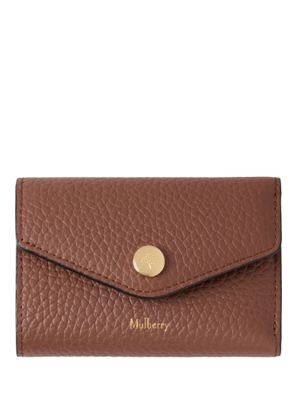 Mulberry Folded Multi-Card Heavy Grain Leather Wallet, Bright Oak