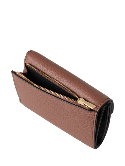 Mulberry Folded Multi-Card Heavy Grain Leather Wallet - view 2, Bright Oak