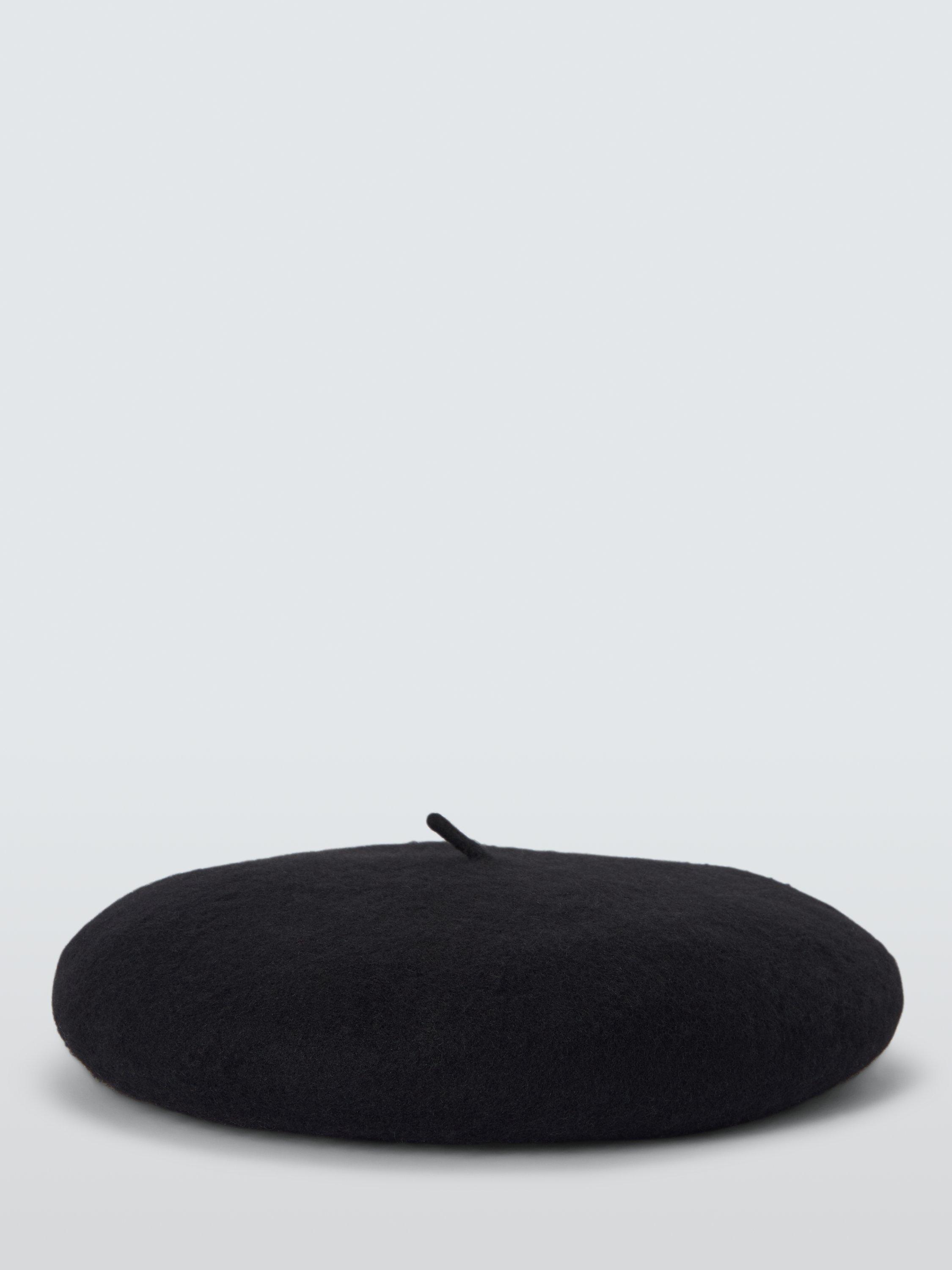 Product image 2 of 4, which shows John Lewis Wool Blend Beret, Black
