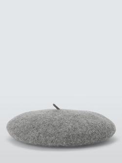 John Lewis Wool Blend Beret - view 2, Grey