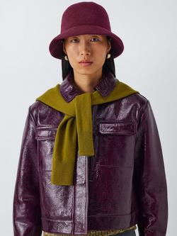 John Lewis Soft Wool Blend Bucket Hat, Claret