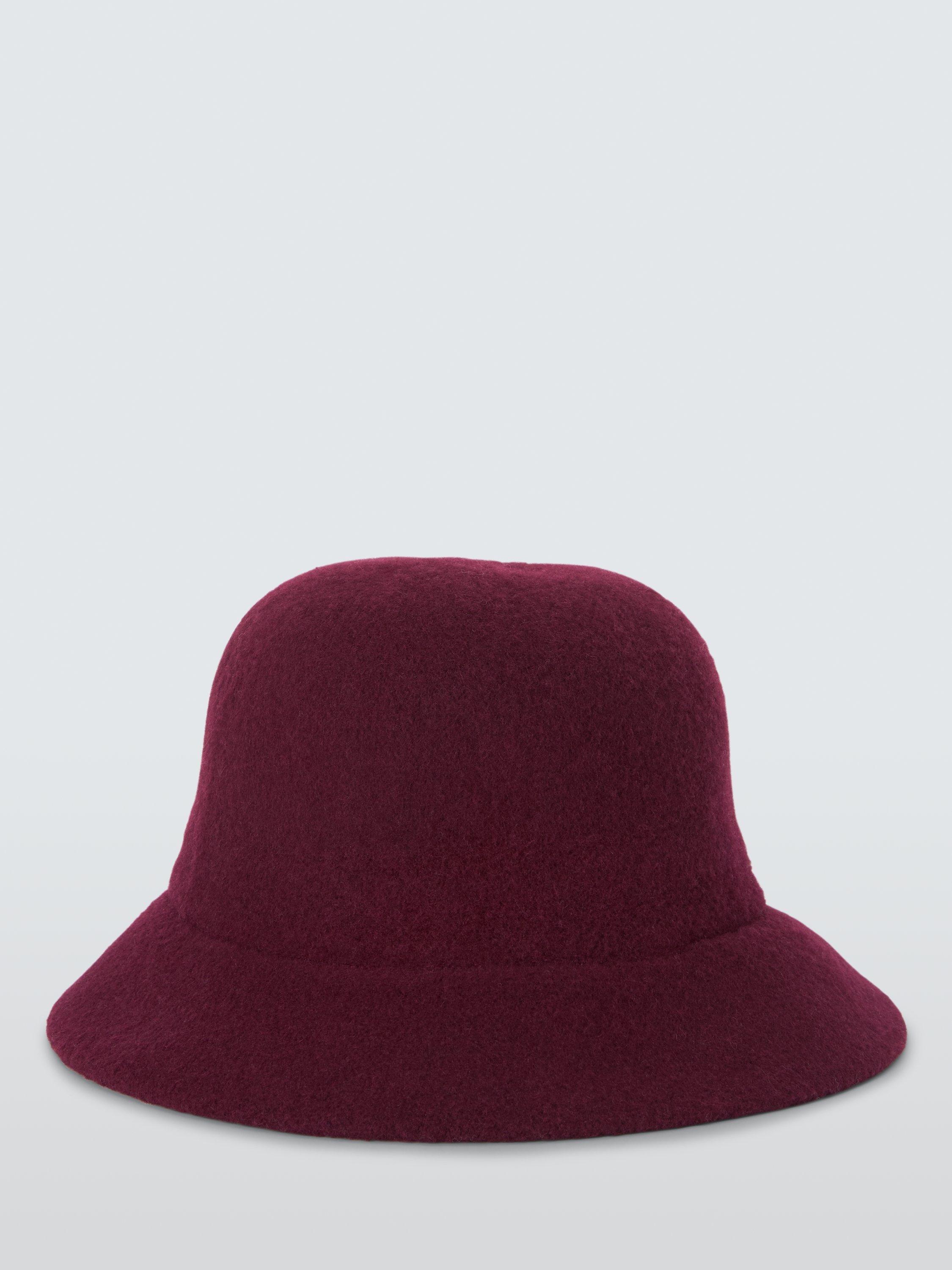 Product image 2 of 4, which shows John Lewis Soft Wool Blend Bucket Hat, Claret