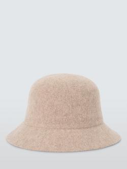 John Lewis Soft Wool Blend Bucket Hat - view 2, Natural