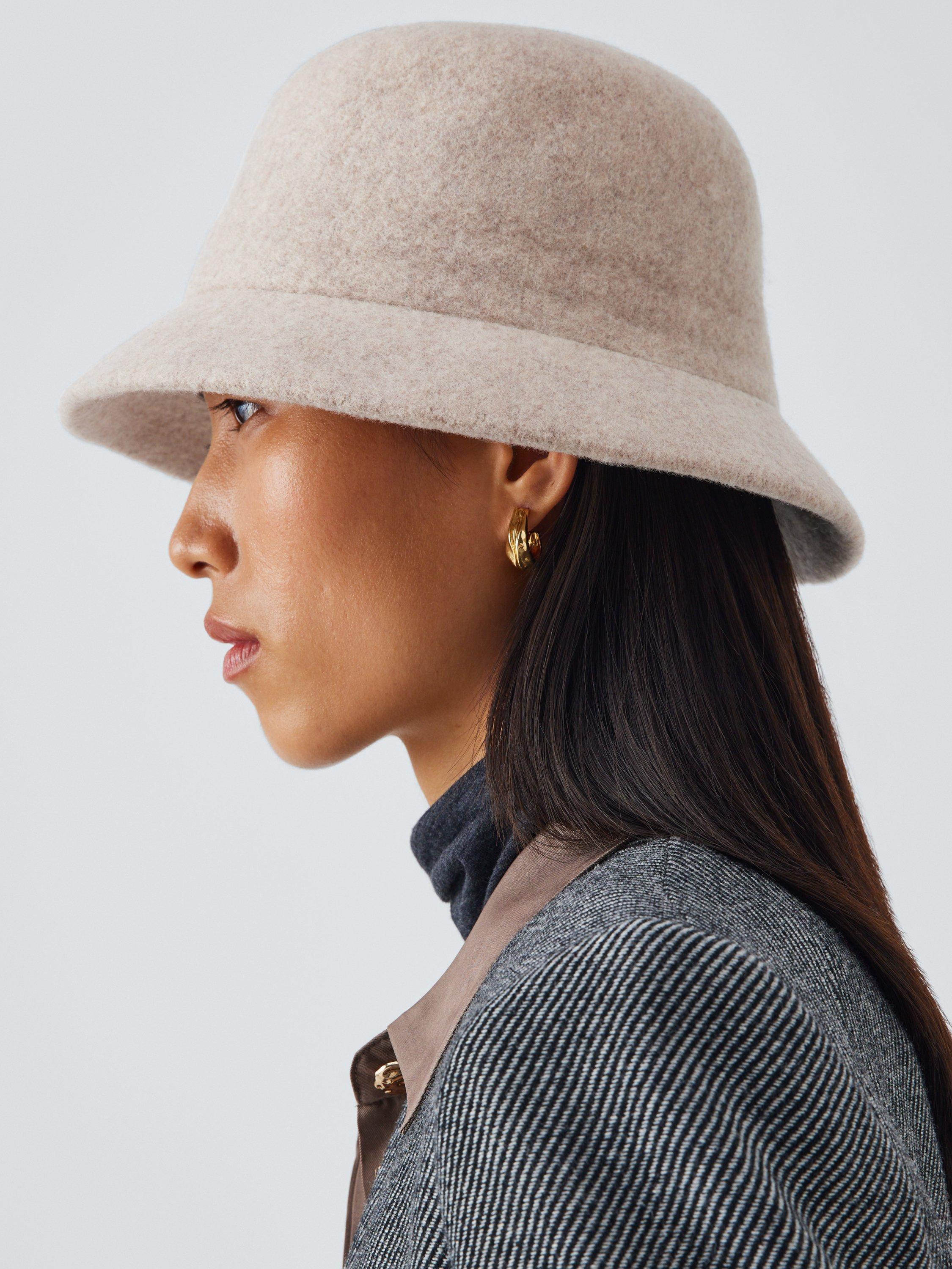 Product image 4 of 4, which shows John Lewis Soft Wool Blend Bucket Hat, Natural