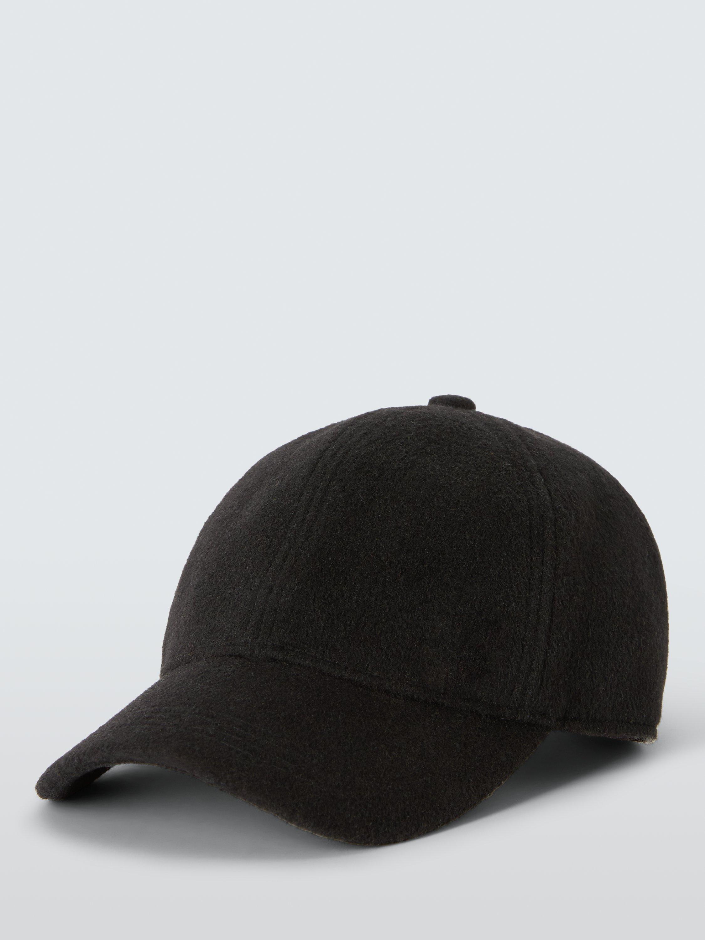 Product image 2 of 4, which shows John Lewis Wool Blend Baseball Cap, Black