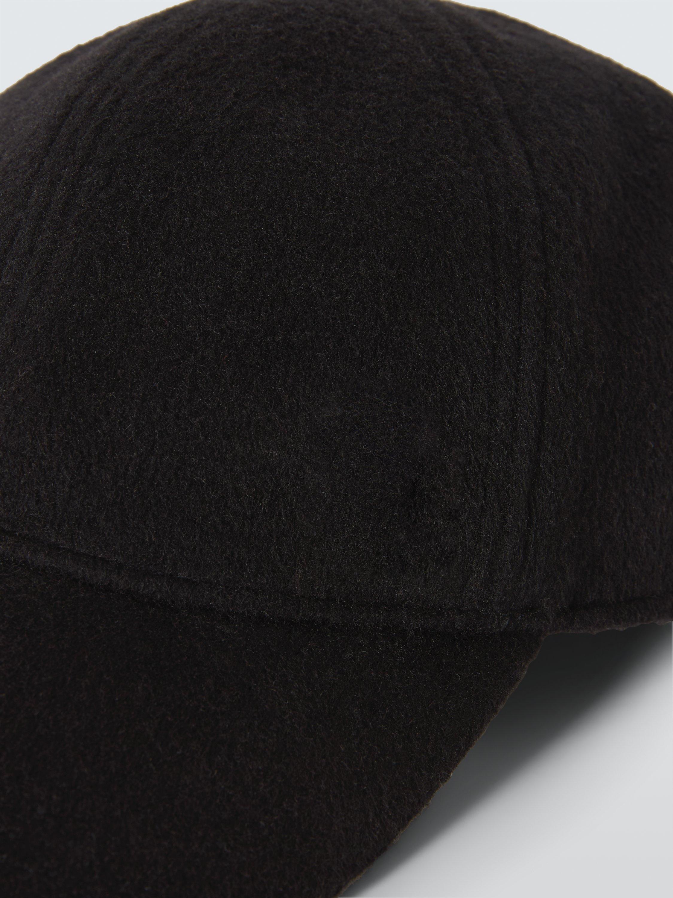 Product image 3 of 4, which shows John Lewis Wool Blend Baseball Cap, Black