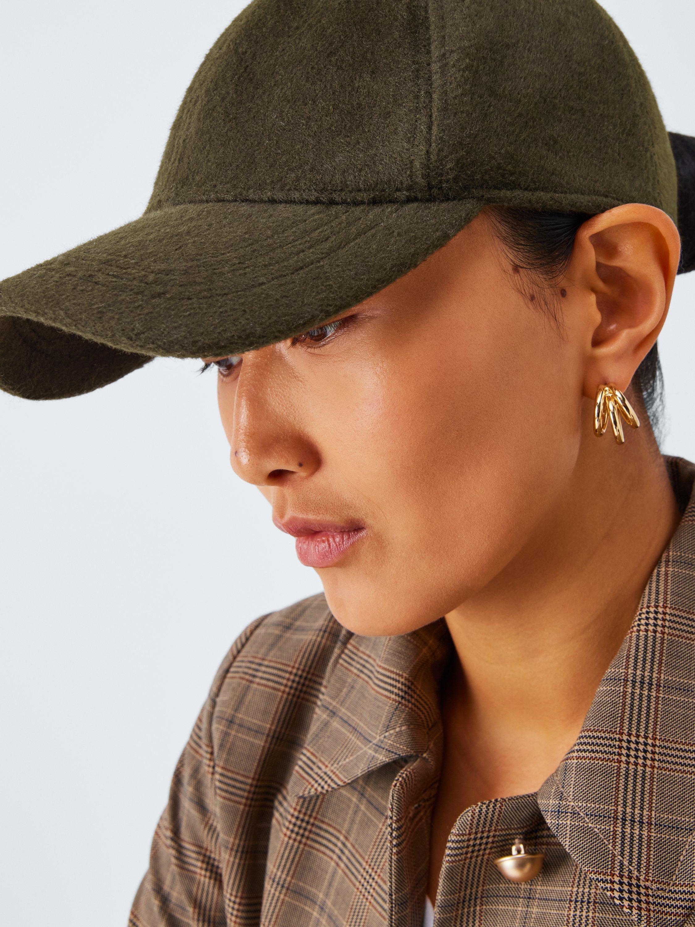 Product image 1 of 4, which shows John Lewis Wool Blend Baseball Cap, Khaki