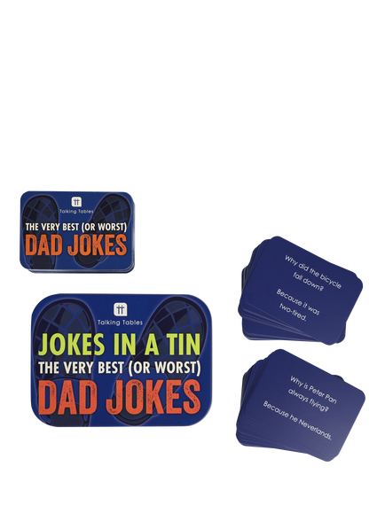 Talking Table Dad Jokes Tin - view 2, Blue Multi Blue