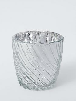 John Lewis Shimmer Ripple Tealight Candle Holder, 
