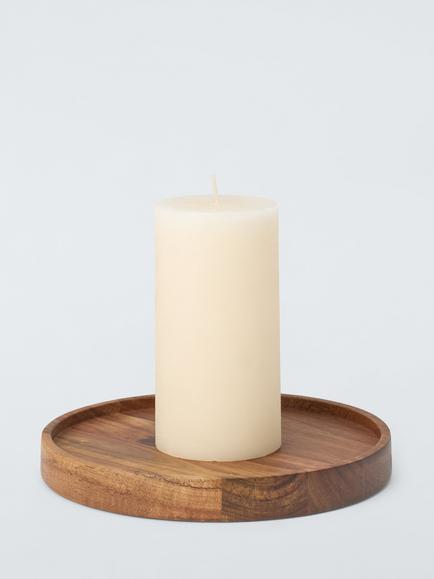 John Lewis Acacia Wood Candle Plate, Large - view 2, 