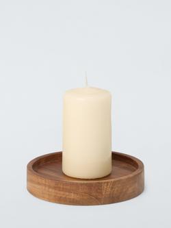 John Lewis Acacia Wood Candle Plate, Small - view 2, 