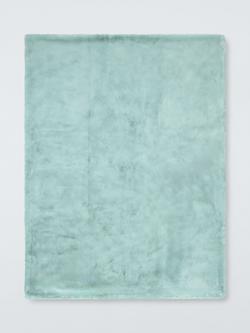 John Lewis Faux Fur Throw - view 2, Sage