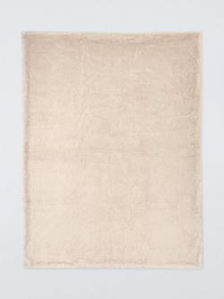 John Lewis Faux Fur Throw, Champagne - view 2, Champagne