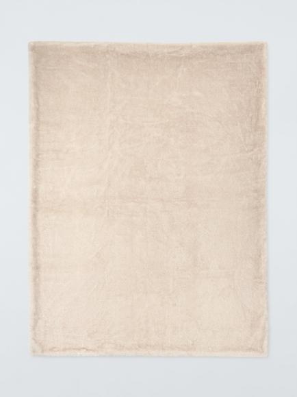 John Lewis Faux Fur Throw, Champagne - view 2, Champagne