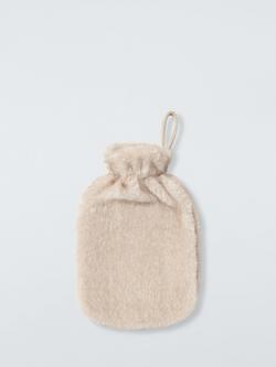 John Lewis Faux Fur Hot Water Bottle - view 2, Champagne