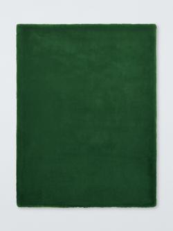 John Lewis Christmas Faux Fur Throw - view 2, Dark Green