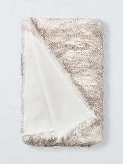 John Lewis Ostrich Faux Fur Throw, White/Multi, White Multi White