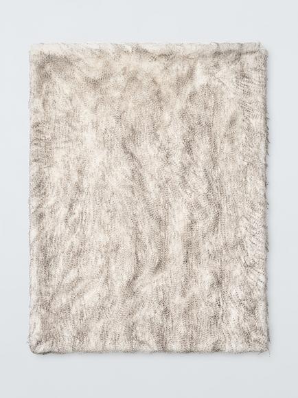John Lewis Ostrich Faux Fur Throw, White/Multi - view 2, White Multi White