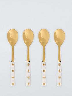 John Lewis Enchanted Tales Ceramic Star Handle Teaspoon, Set of 4, Gold, Gold