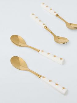 John Lewis Enchanted Tales Ceramic Star Handle Teaspoon, Set of 4, Gold - view 2, Gold