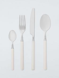 John Lewis Pearlised Cutlery Set, 4 Piece/1 Place Setting, Pearl Color