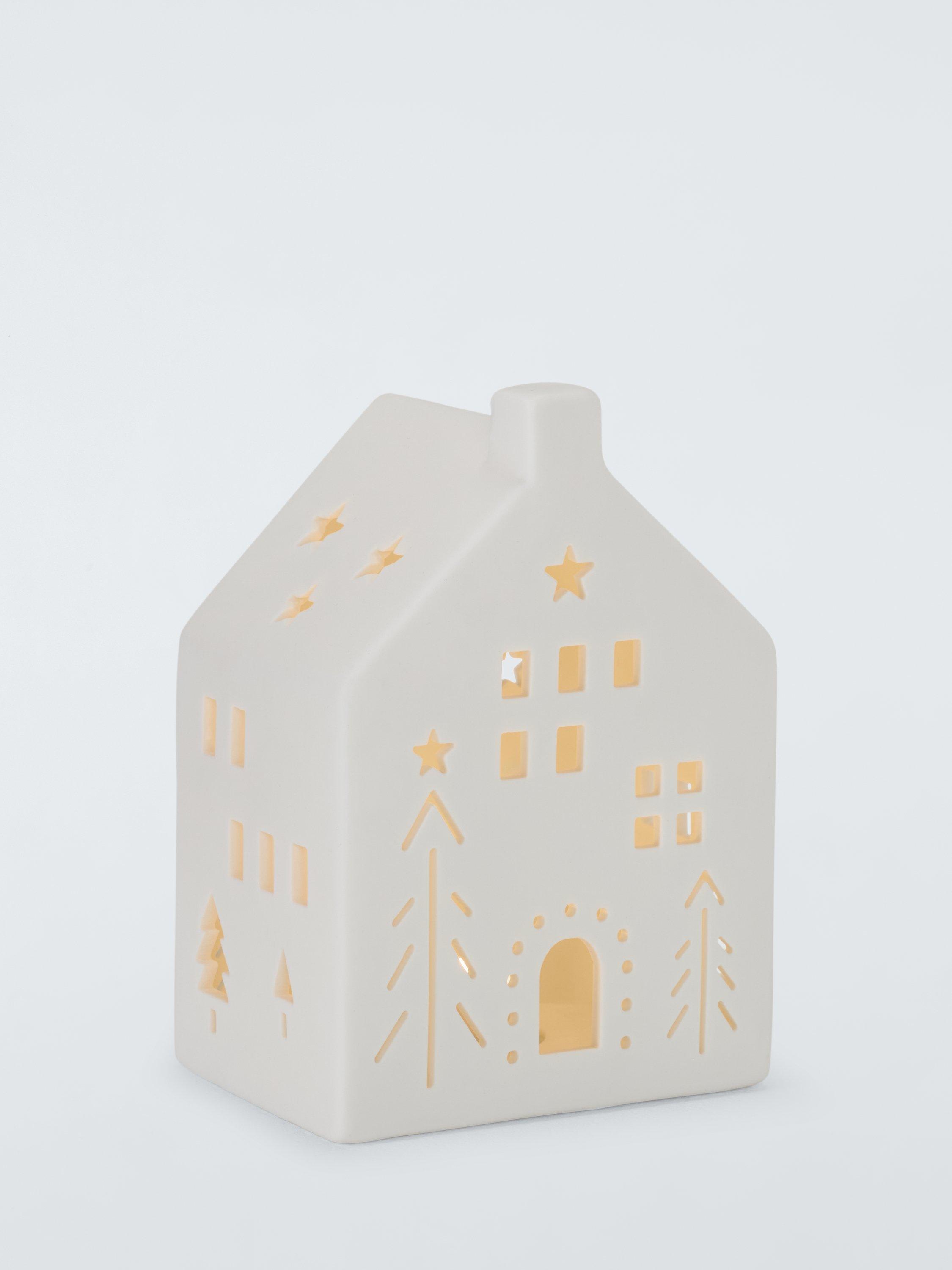 John Lewis Ceramic LED House, H11cm
