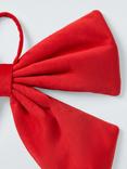 John Lewis Velvet Hanging Bow, Red, 35cm