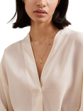 Edge of Ember Initial Necklace, Gold