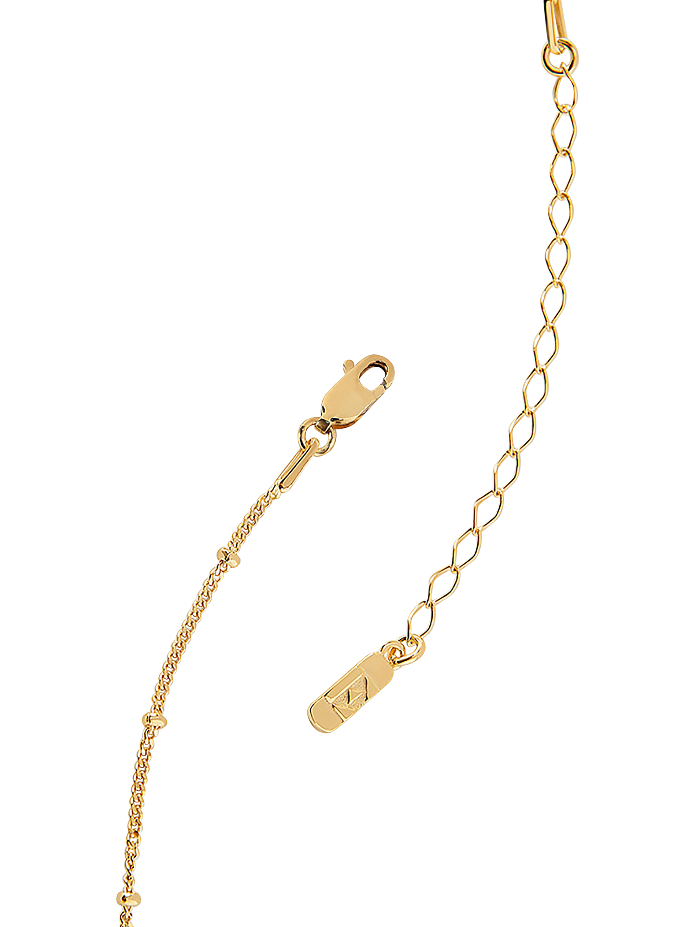 Product image 4 of 5, which shows Edge of Ember Initial Necklace, Gold, C