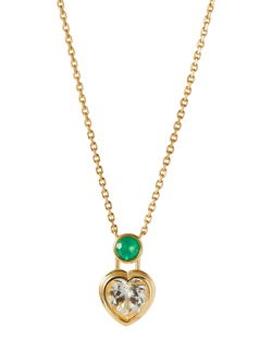 Edge of Ember Bonded Heart Necklace, Gold, Yellow Gold