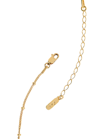 Edge of Ember Initial Necklace, Gold - view 2, Yellow Gold/L