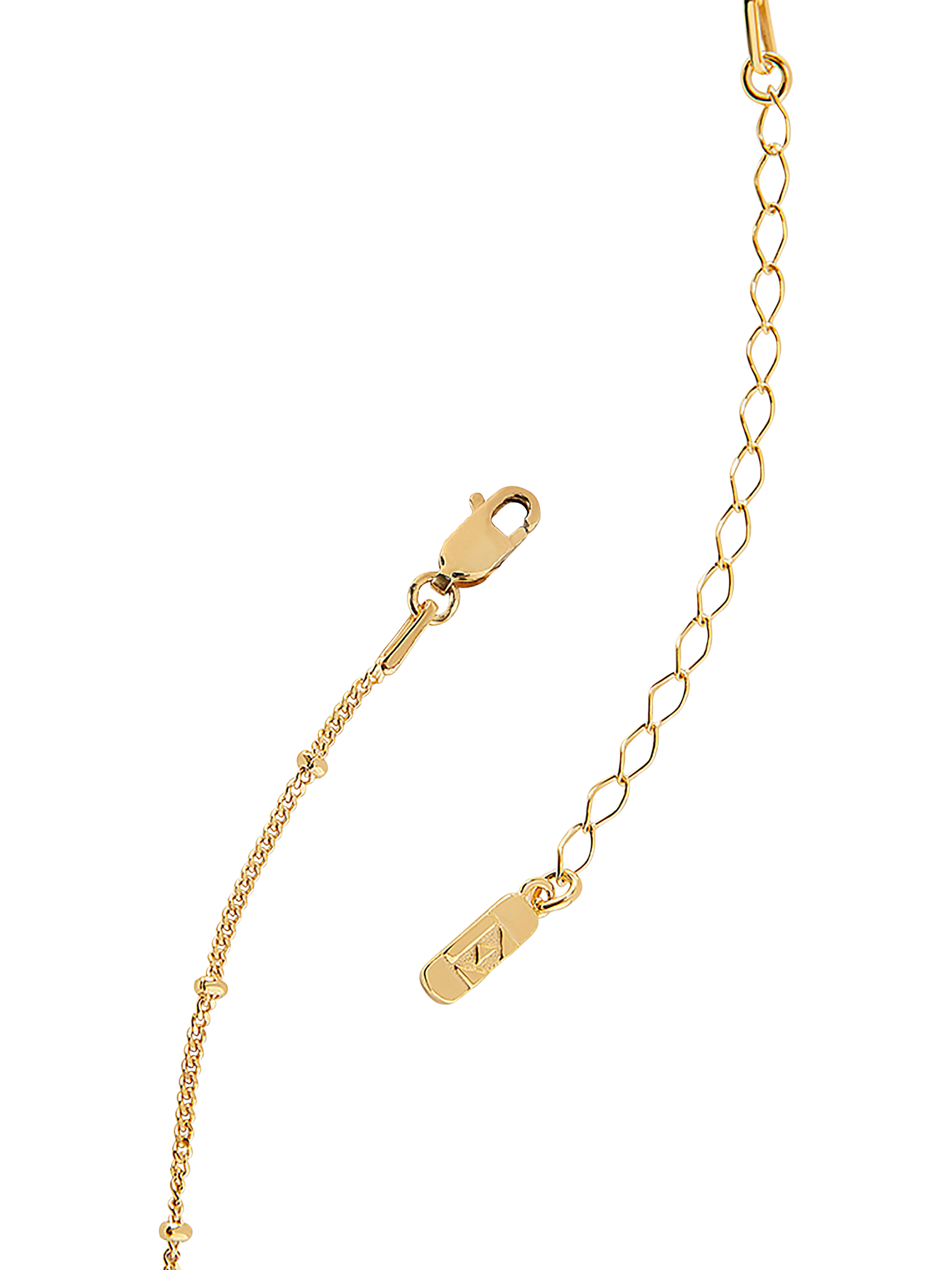 Product image 2 of 3, which shows Edge of Ember Initial Necklace, Gold, M