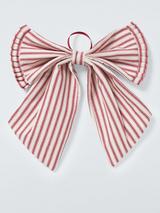John Lewis Striped Hanging Bow, Red/White, 35cm