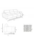 John Lewis Slider Large 3 Seater Sofa, Natural Chenille