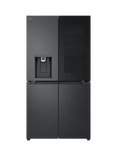 LG GMG96CRAFT CraftIce™ InstaView™ Smart Freestanding 60/40 French Fridge Freezer, Black Steel