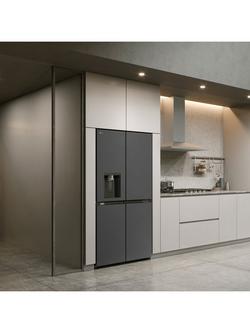 LG GSJC40EPPE NatureFRESH Freestanding 60/40 American Style Fridge Freezer, Matt Black - view 2, Matt Black