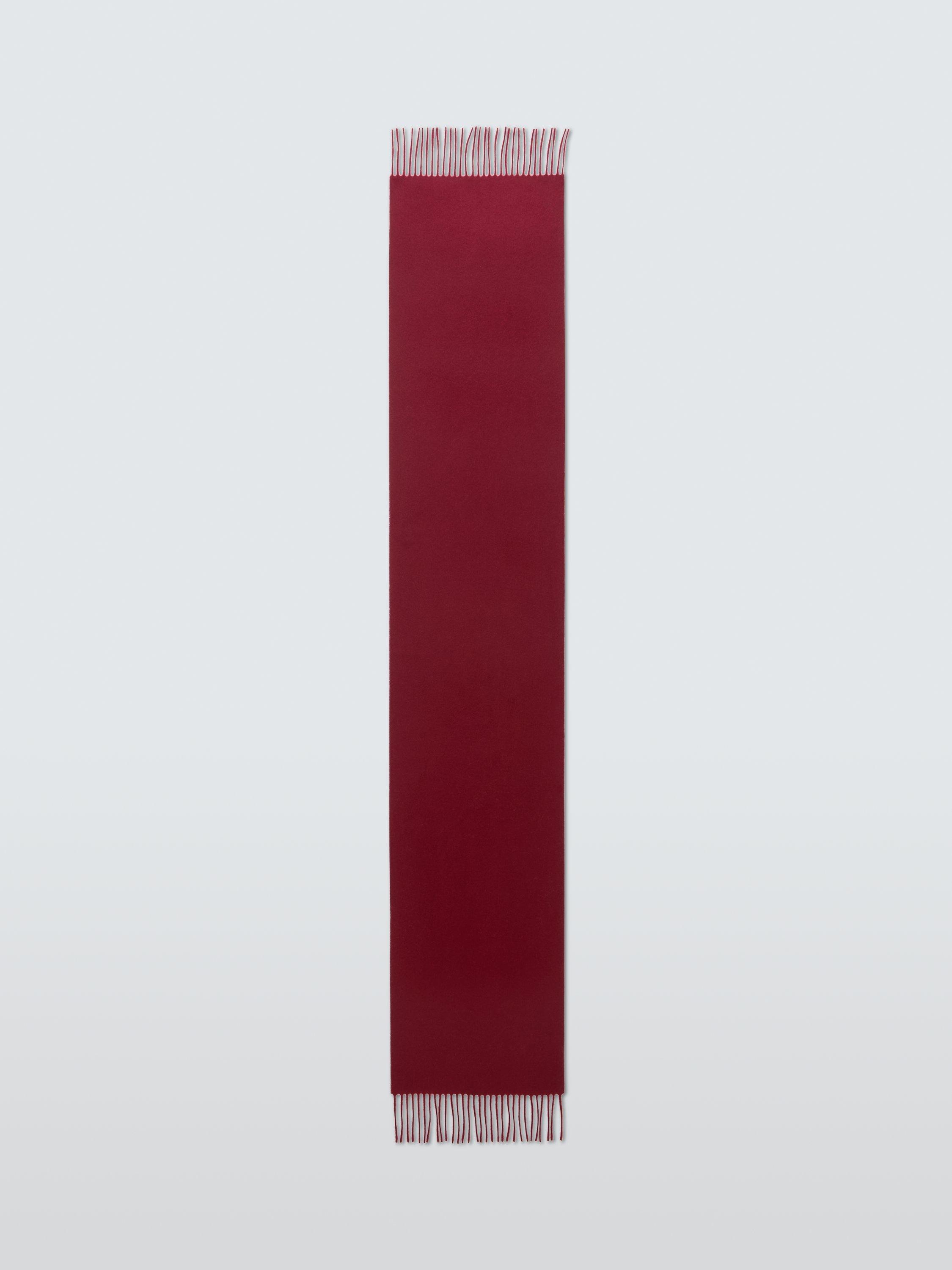 Product image 4 of 5, which shows John Lewis Fringed Wool Scarf, Claret