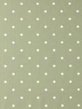 John Lewis Dots Oilcloth Tablecloth Fabric, Sage Green