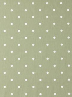 John Lewis Dots Oilcloth Tablecloth Fabric, Sage Green