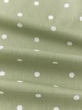 John Lewis Dots Oilcloth Tablecloth Fabric, Sage Green