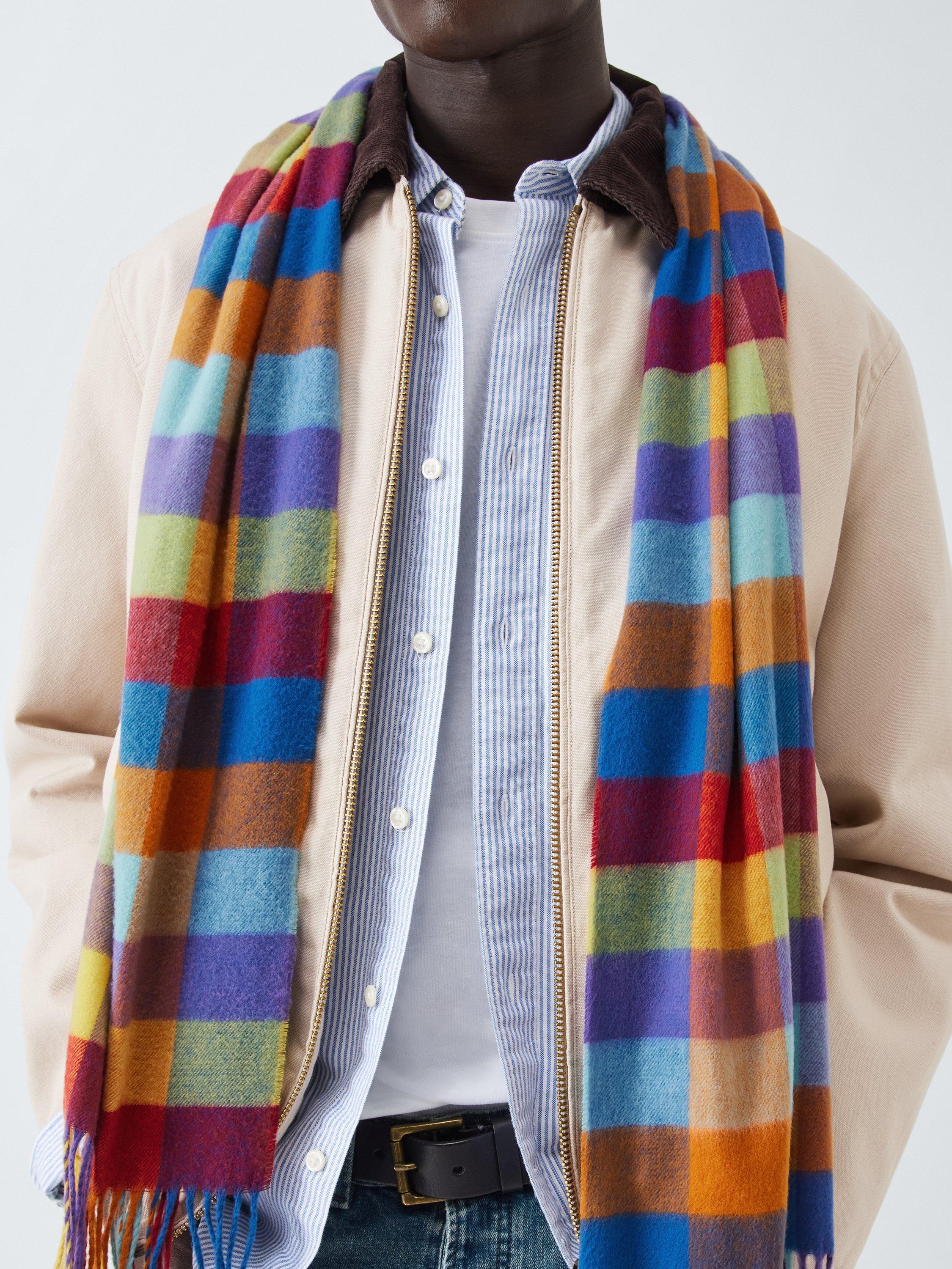 Product image 4 of 5, which shows John Lewis Buffalo Check Cashmink Scarf, Multi