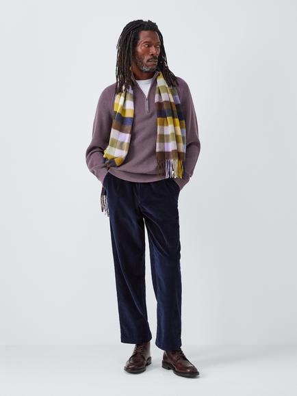 John Lewis Buffalo Check Cashmink Scarf, Multi - view 2, Multi