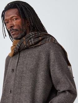 John Lewis Check Scarf, Brown/Multi, Brown Multi