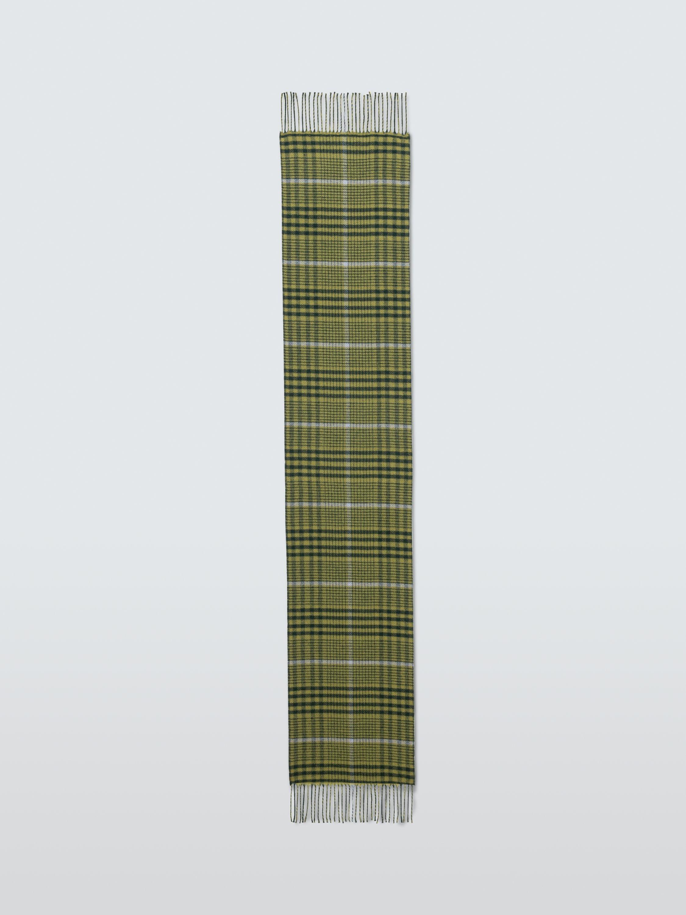 Product image 4 of 5, which shows John Lewis Double Face Wool Check Scarf, Green/Multi