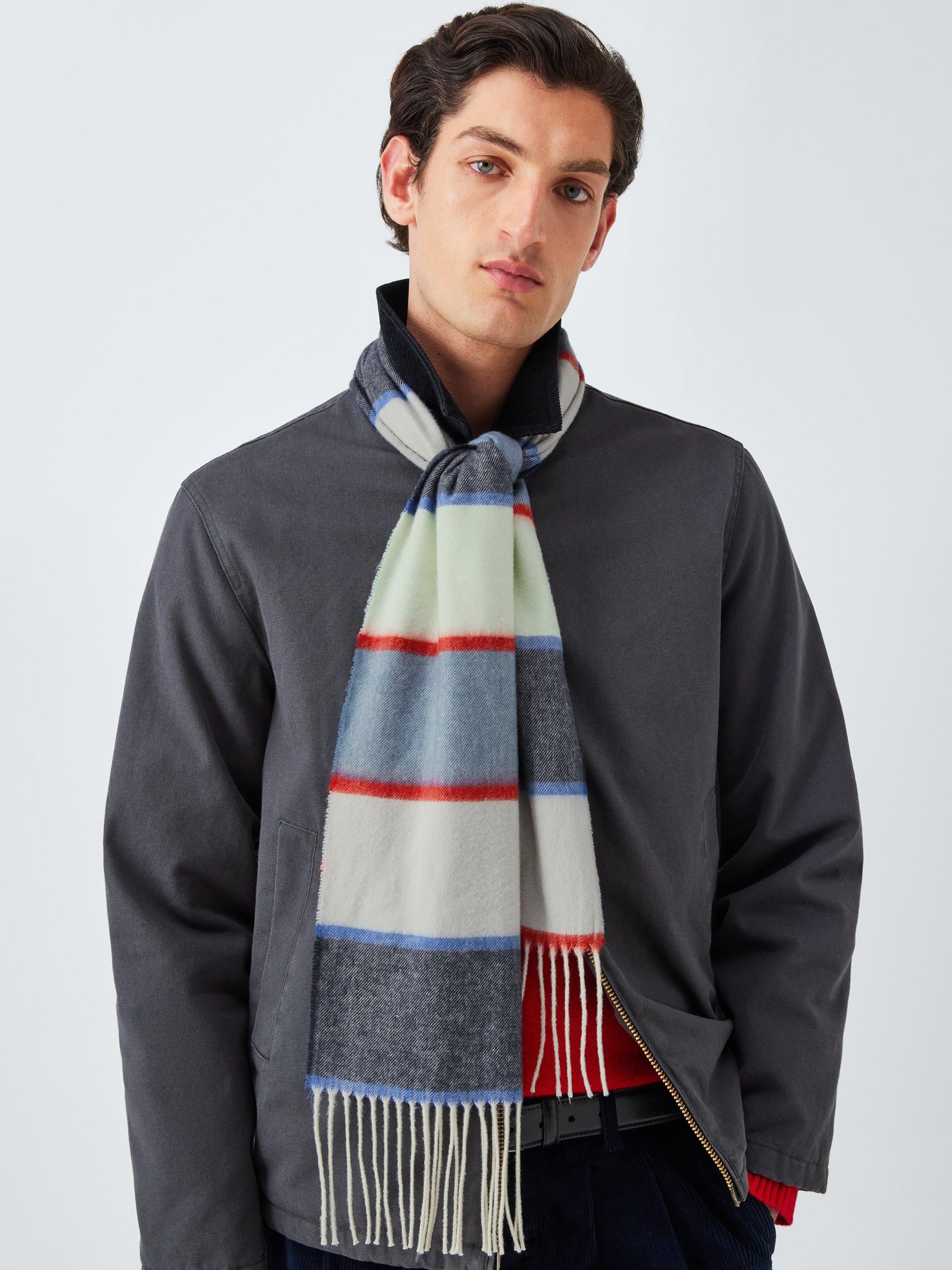 Product image 1 of 5, which shows John Lewis Striped Cashmink Scarf, Multi