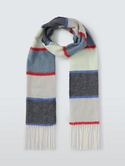 John Lewis Striped Cashmink Scarf, Multi - view 2, Multi