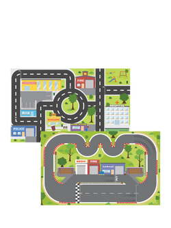 Wilton Bradley Play Tray with City & Race Play Mat Set - view 2, Multi